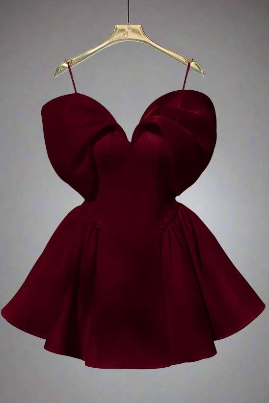 Spaghetti Straps Homecoming Dress Sleeveless Short A Line Cocktail Dress With Sequins