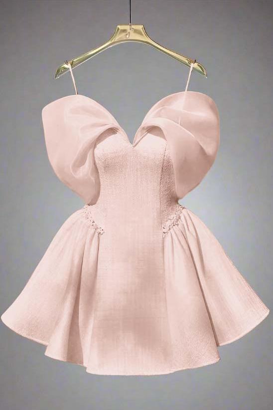 Spaghetti Straps Homecoming Dress Sleeveless Short A Line Cocktail Dress With Sequins