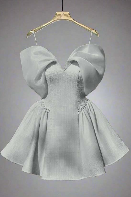 Spaghetti Straps Homecoming Dress Sleeveless Short A Line Cocktail Dress With Sequins