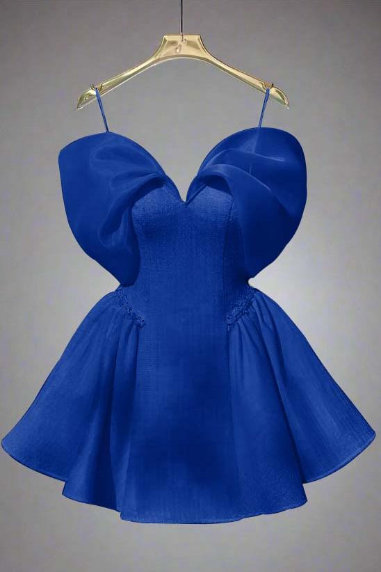 Spaghetti Straps Homecoming Dress Sleeveless Short A Line Cocktail Dress With Sequins