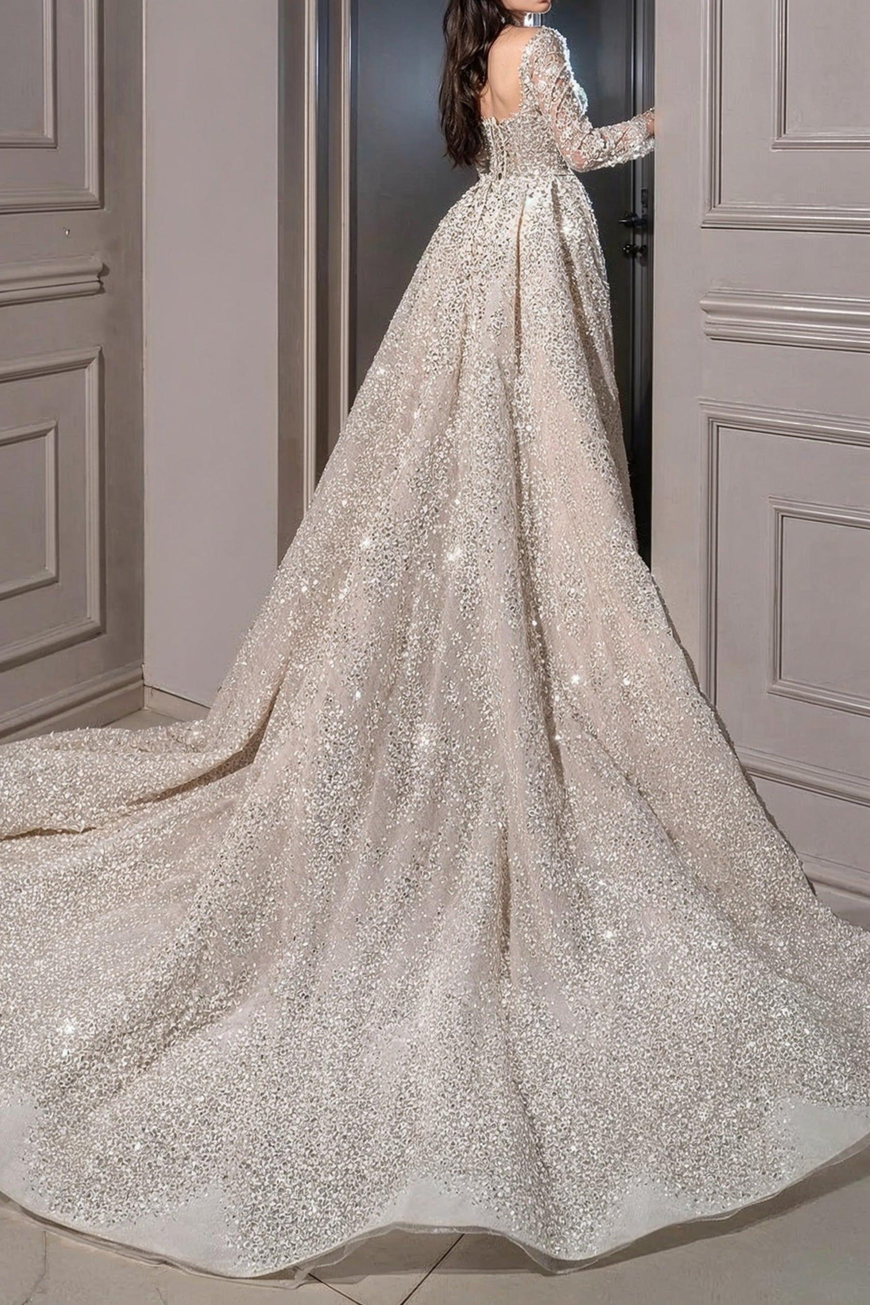 Handmade Wedding Dress with Panel Train | Dreamyannie