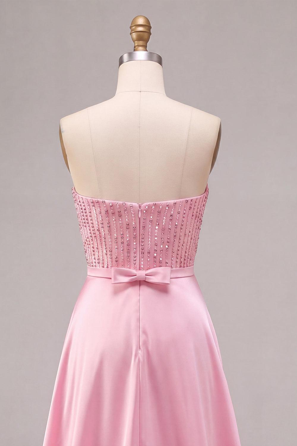 Sparkly Pink Sequin Short Tight Homecoming Dress with Cape