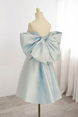 Strapless Homecoming Dress Sleeveless Short Cocktail Dress With Bowknot Pleated