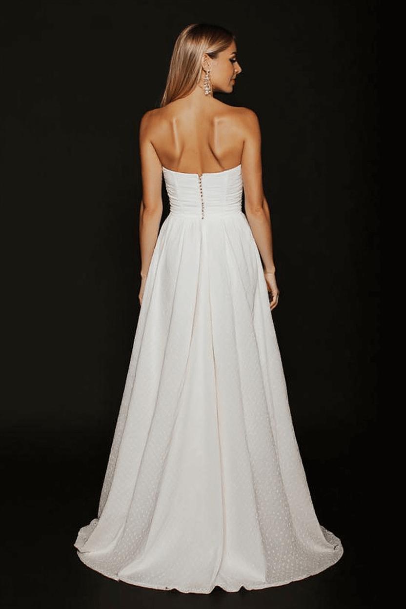 Strapless Wedding Dress With Train