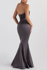 Sweetheart Mermaid Bridesmaid Dress Satin Wedding Guest Dress