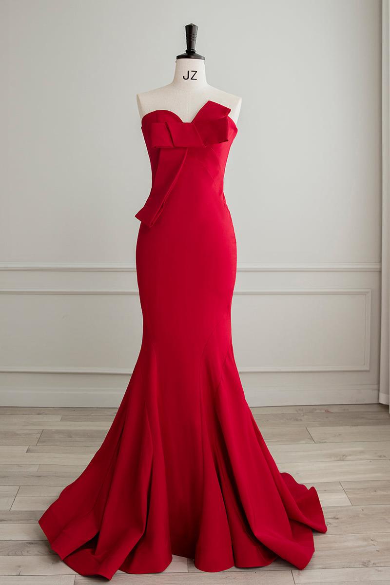 Sweetheart Neck Prom Dress Mermaid Burgundy Long Formal Evening Dress