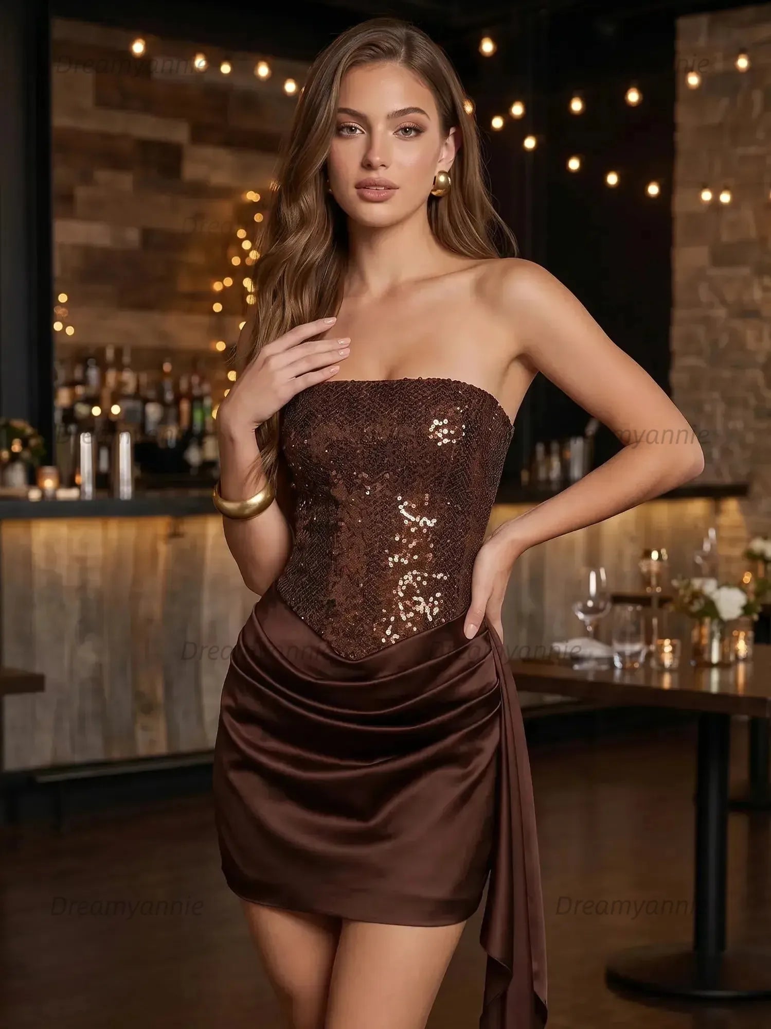 Tie-Strap Ruffled Sweetheart Homecoming Dresses Mini Cocktail Dress