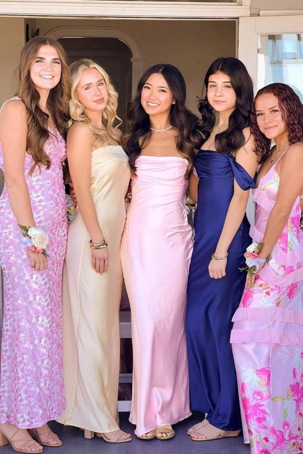 Trendy Sheath Off The Shoulder Lilac Prom Dress With Ruched Formal Evening Gown