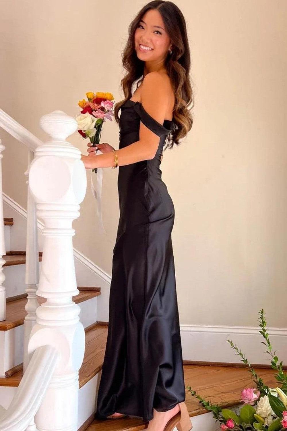 Trendy Sheath Off The Shoulder Lilac Prom Dress With Ruched Formal Evening Gown