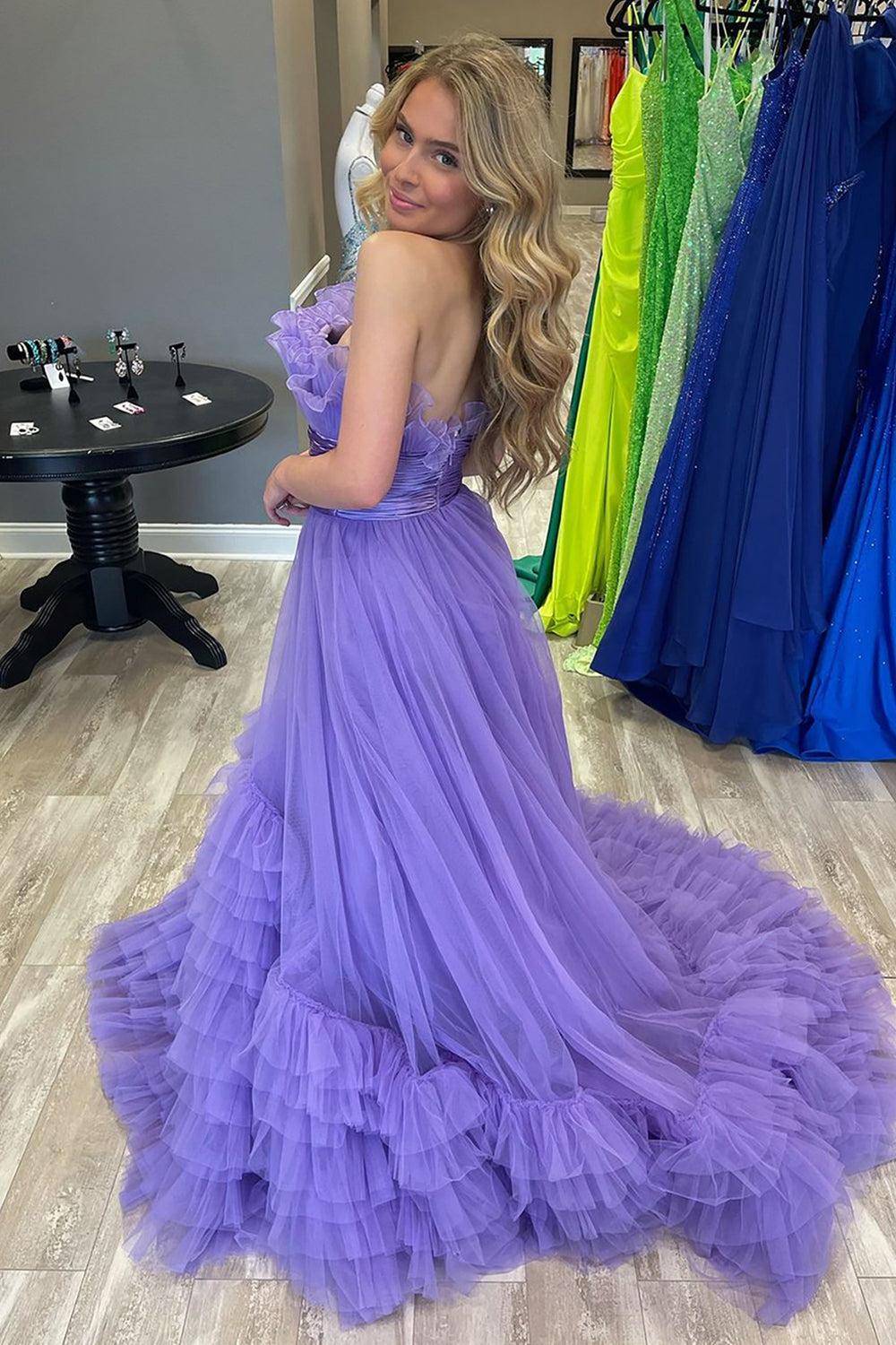 Tulle Strapless Ivory Wedding Dress Long Evening Dress