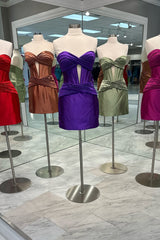 Turquoise Homecoming Dress Corset Keyhole Tight Short Prom Dress with Ruffles
