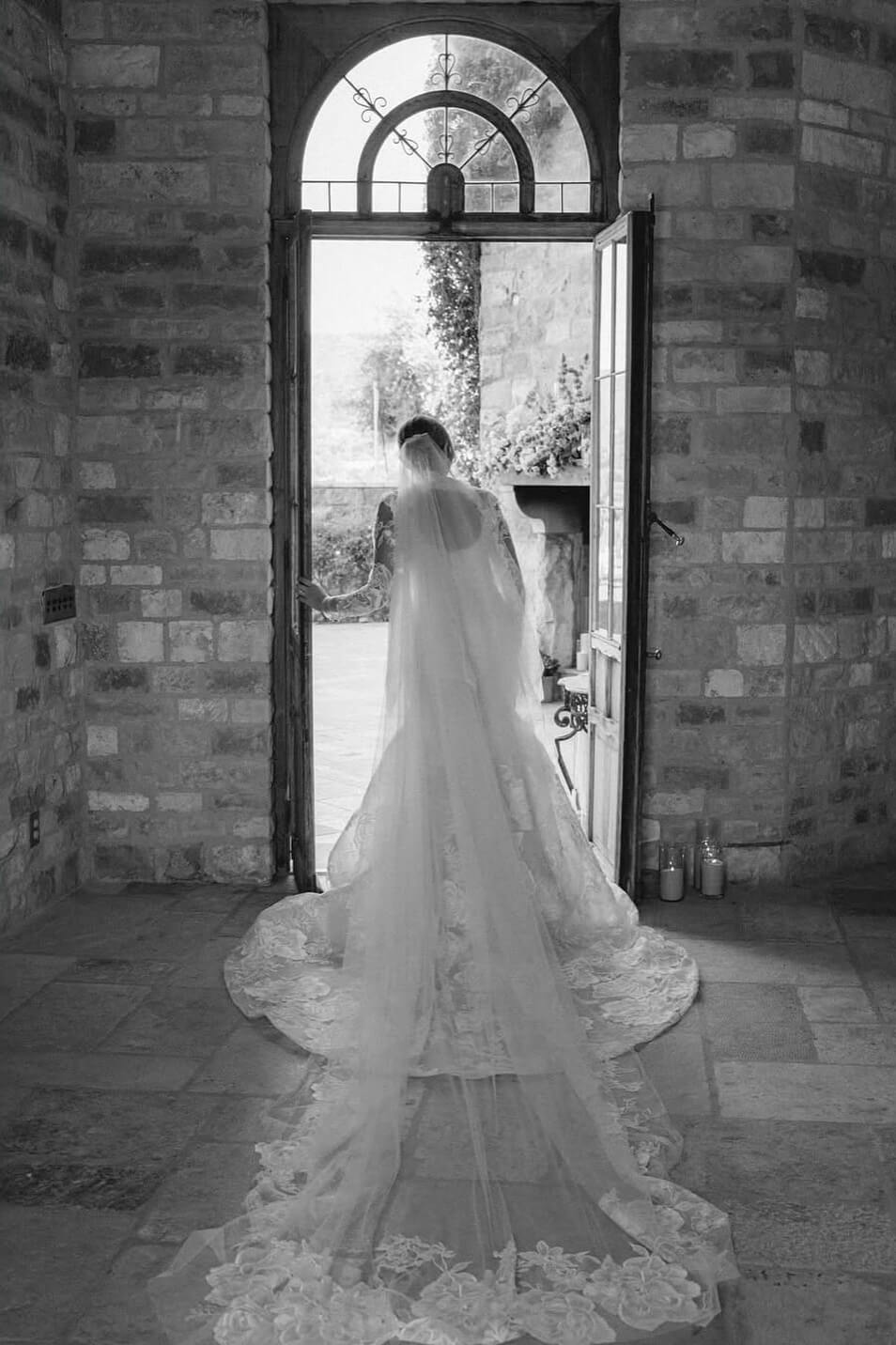 Two Piece High Neck Wedding Dress Long Sleeve Lace Appliqued Mermaid Bridal Gown