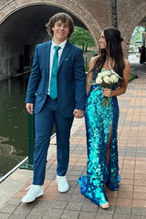 Timeless Dark Navy 2-Piece Notched Lapel Men's Prom Suit