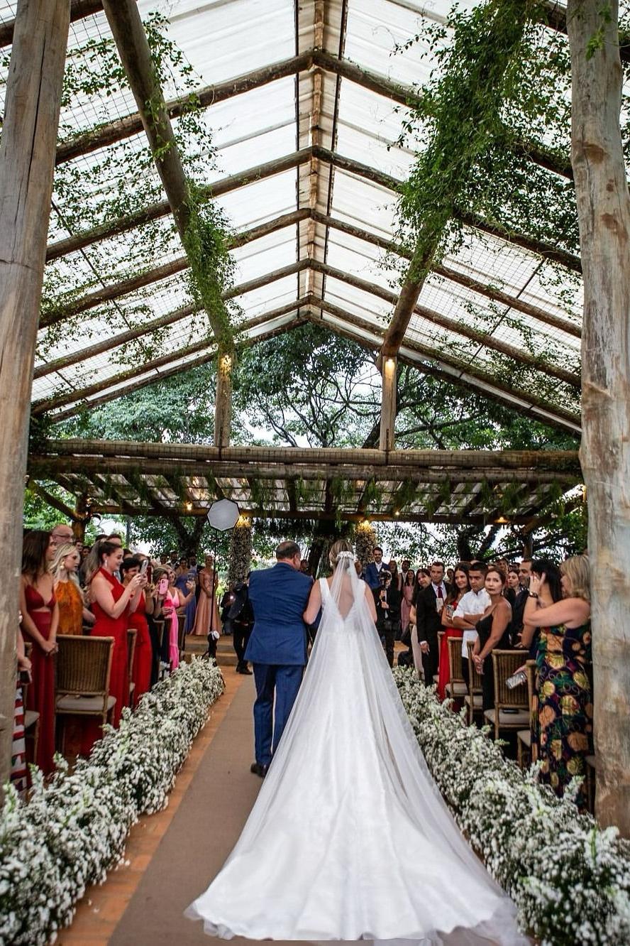 White Wedding Dress A Line V Neck Sleeveless Cathedral Train Satin Bridal Gown With Appliques