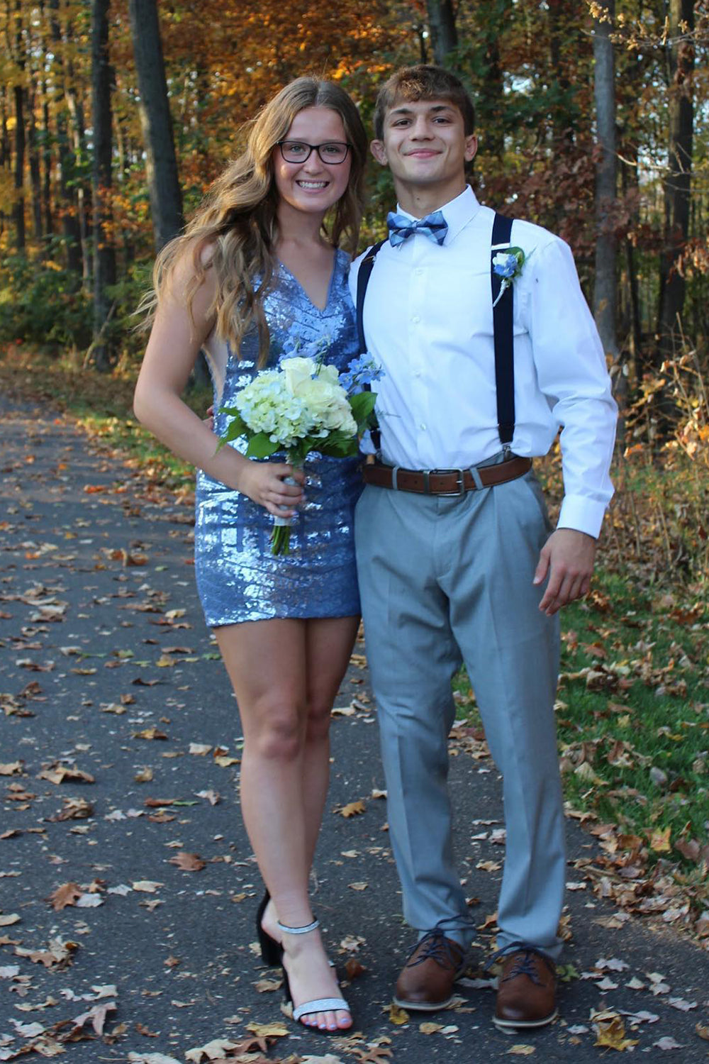 Orange Sequins V-Neck Tight Homecoming Dress