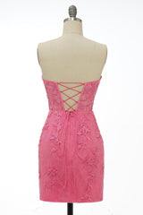 Yellow Homecoming Dress Tight Short Prom Dress with Appliques