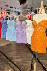 Yellow Homecoming Dress Tight Short Prom Dress with Appliques