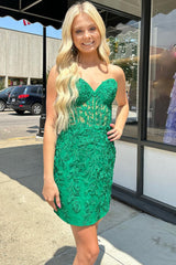 Yellow Homecoming Dress Tight Short Prom Dress with Appliques