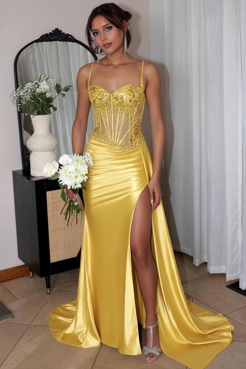 Blue Prom Dress Sheath/Column Spaghetti Straps Sleeveless Floor Length Long Evening Dress