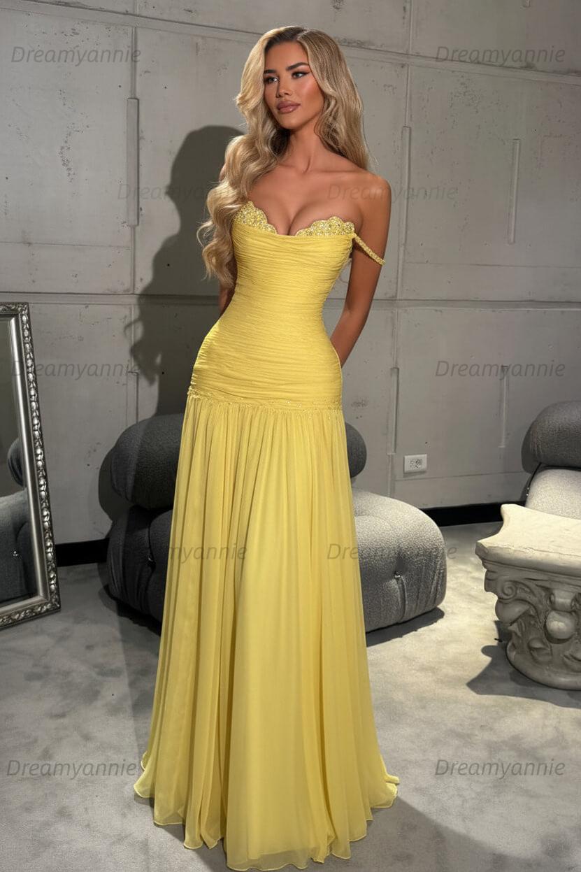Dreamyannie Mint Green Off The Shoulder Prom Dress A Line Formal Evening Gown