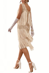 Green Gatsby Dress Sequin Fringe 1920s Dress