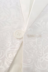 Elegant 2-Piece White Shawl Lapel Jacquard Homecoming & Prom Suit