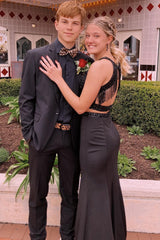 Classic Black Notched Lapel 2-Piece Men's Prom Suit