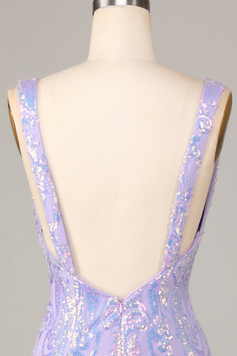 Sparkly Lilac Sequins Tight Short Homecoming Dress