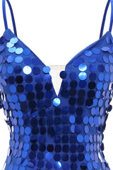 Royal Blue Sparkly Sequins Tight Short Homecoming Dress