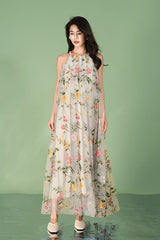 Floral Sleeveless Maxi Summer Holiday Dress