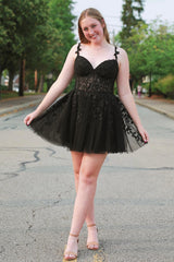 Hot Pink Corset Lace A-Line Short Homecoming Dress